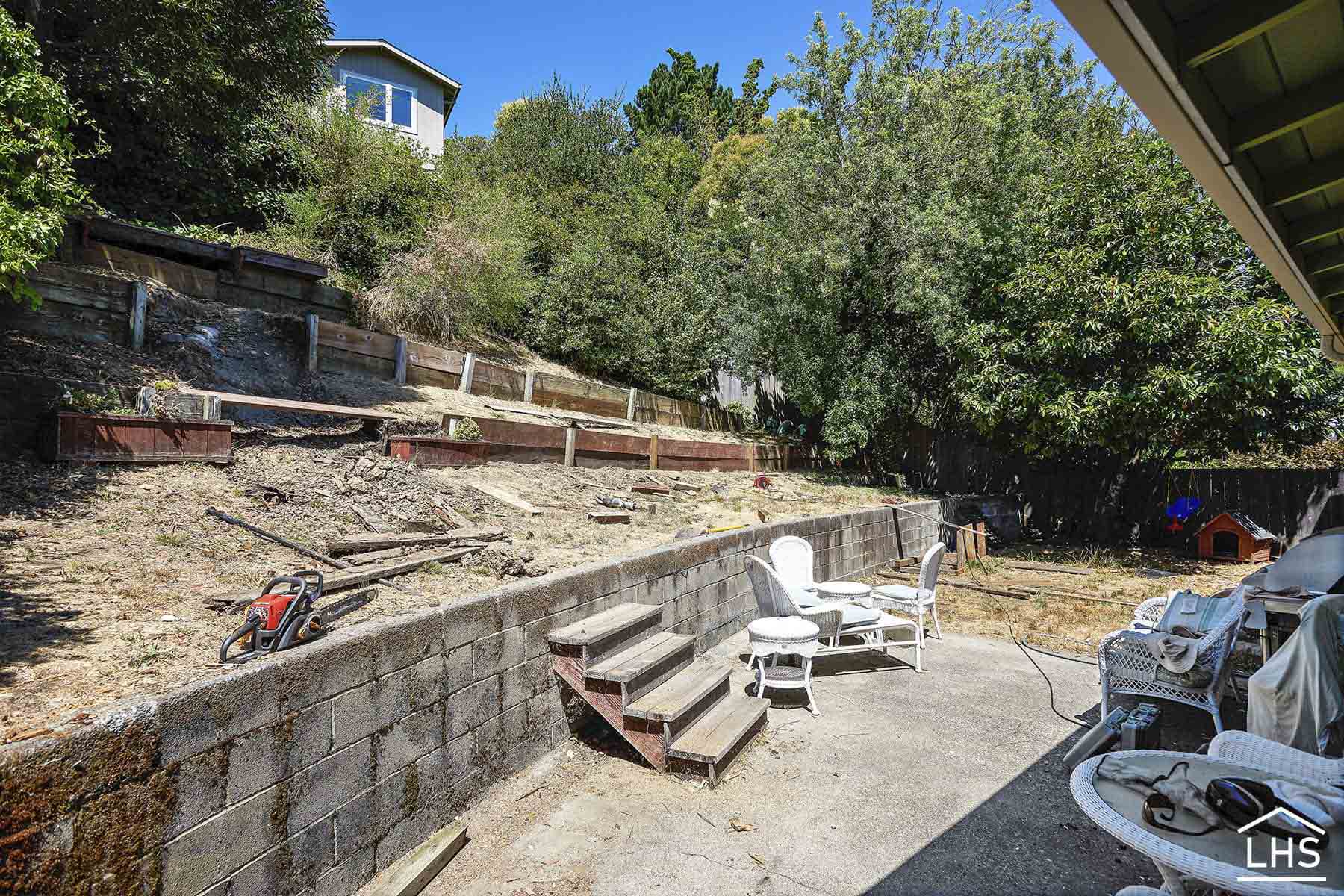 Full backyard renovation before
